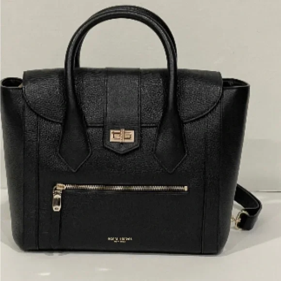 Henri Bendel New York 3-way Convertible Handbag Purse Black Gold Henri Bendel Backpack Bags & Handbags for Women for sale - eBay main image 3